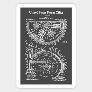 Gearing Patent White Sticker